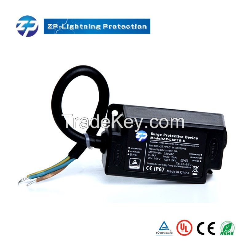 ZP-LSP10-S LED special overvoltage protection 2.5KV 2KA surge protection device LED surge protection device 	