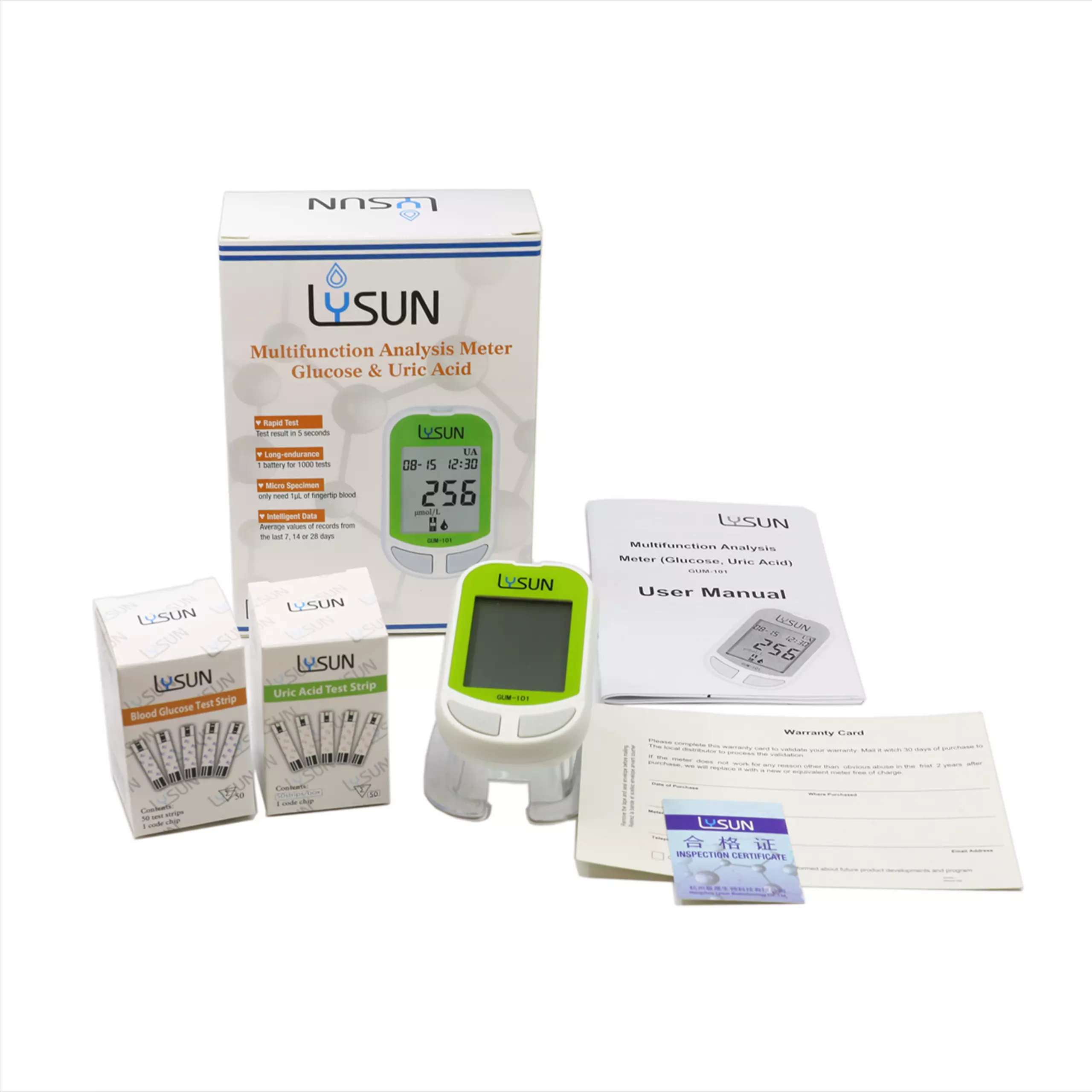 Blood Glucose Uric Acid Multi-Function Analysis Meter Analyzer