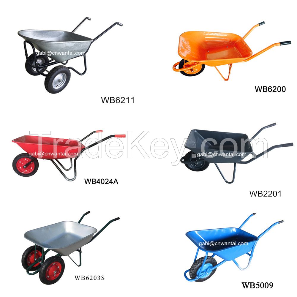  Concrete steel tray wheelbarrow, construction wheel barrow for sale