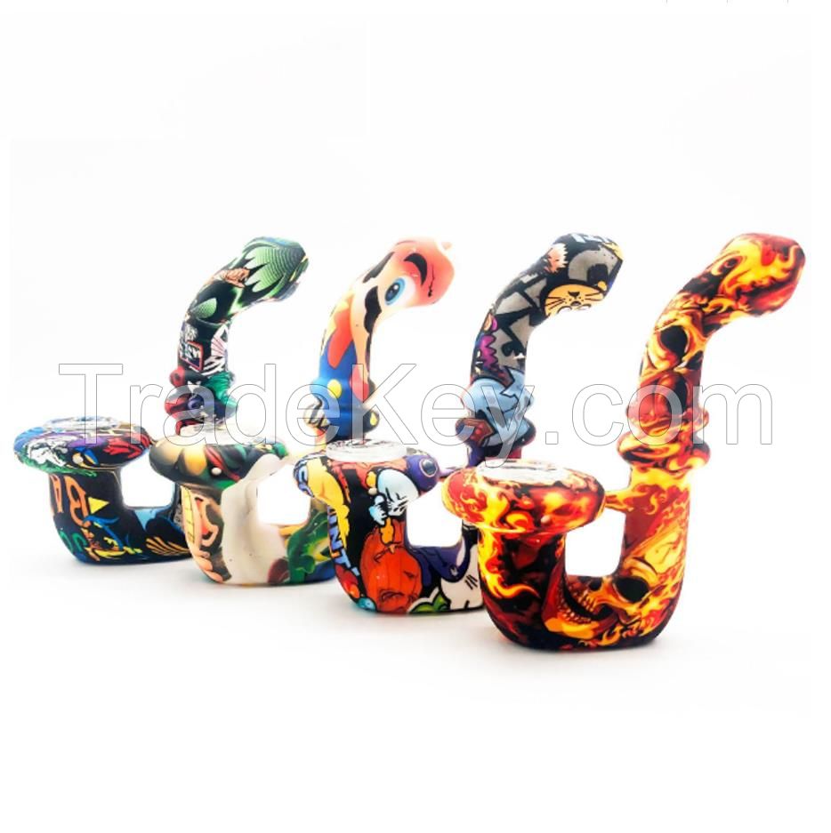 Water Transfer Silicone Pipe Customization Logo and Color