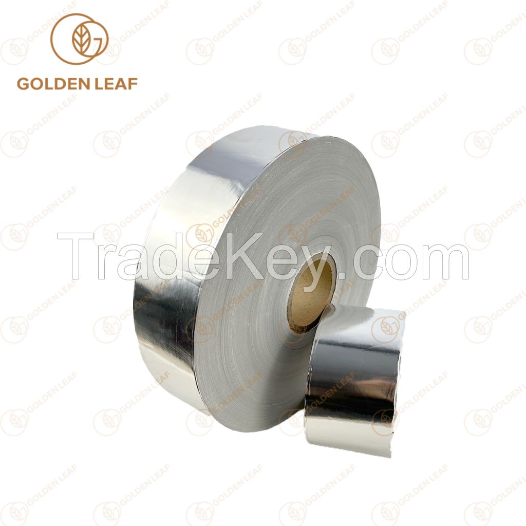 Eco-friendly High Quality Food Grade Vacuum Transferred Aluminum Foil Paper Inner Liner for Tobacco Cases Packaging 