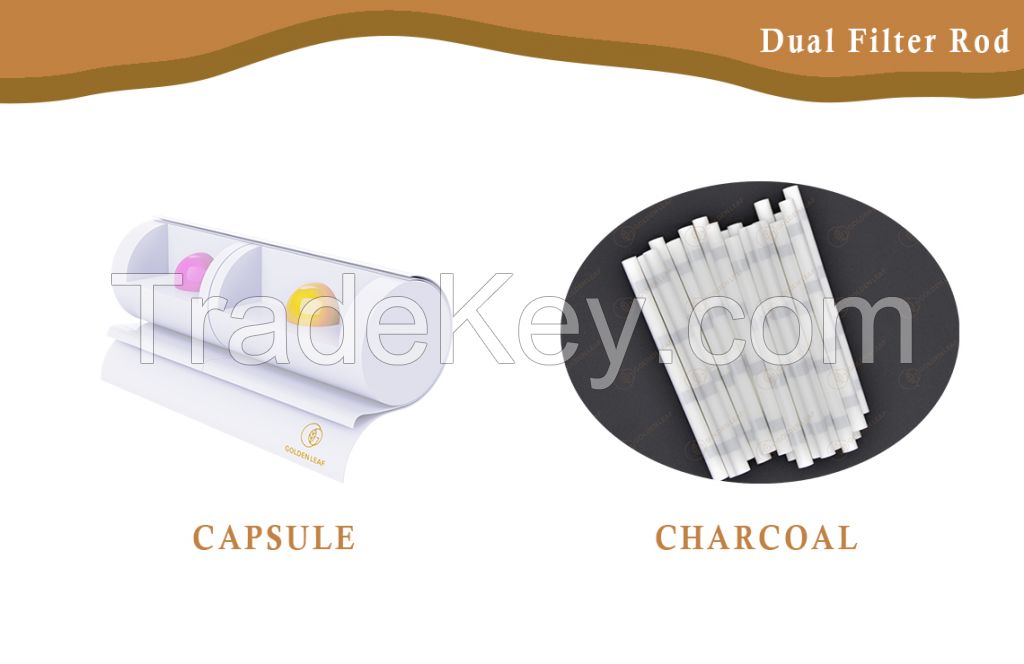 China Made Food Grade Raw Natural Unrefined Cotton Dual Filter Rods for Tobacco Packaging