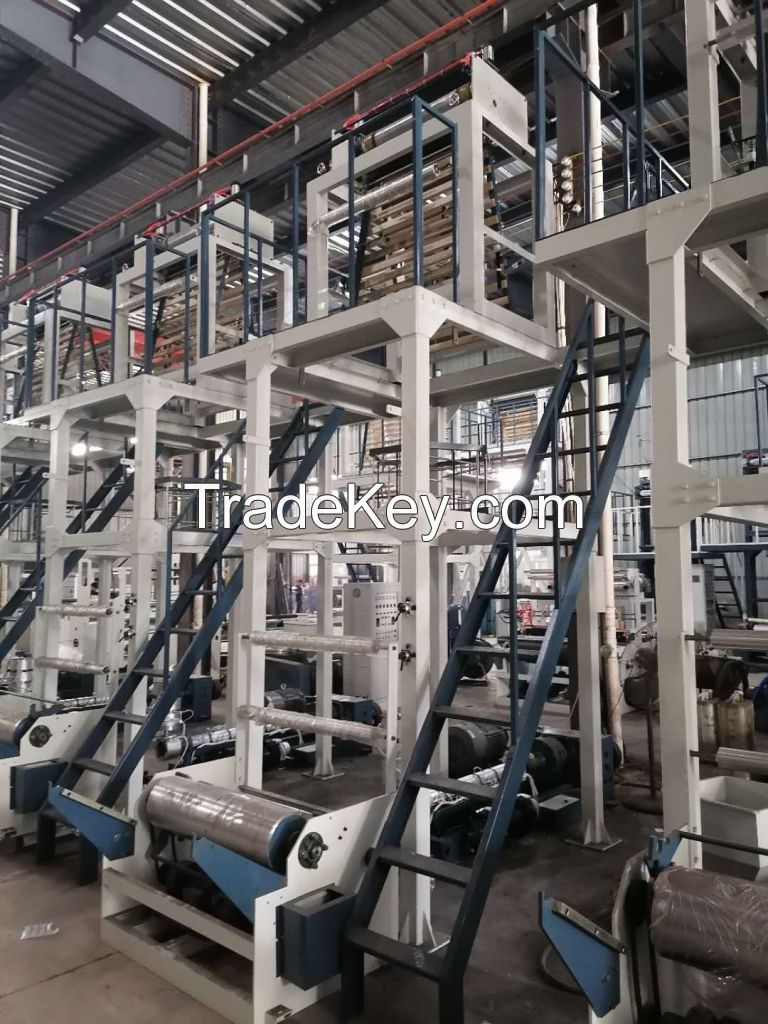 LDPE LLDPE HDPE biodegradable aba three layers film blowing machine