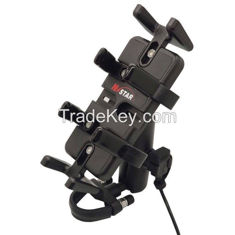  Motorcycle Cell Phone Holder Finger Grip RAM Accessories with Handlebar U Bolt Base Car Truck UVT RAM Mounts