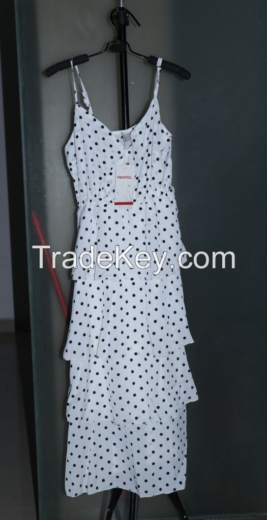 FMAXFEEL women Sling polka dot dress