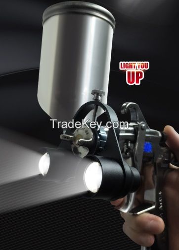 Color matching light for spray gun