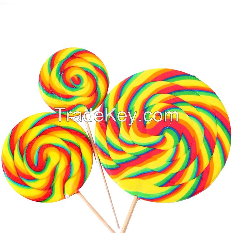 Rotating colorful lollipop candy