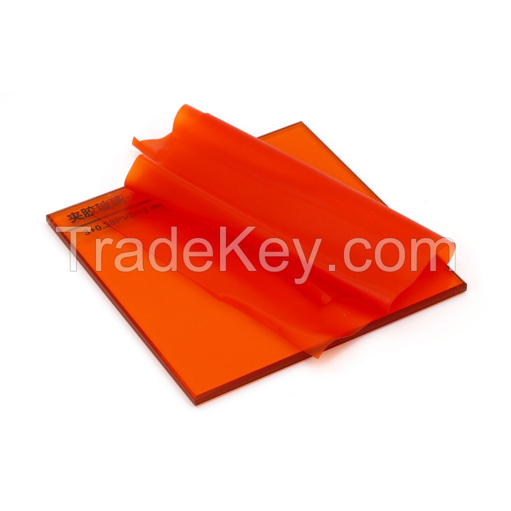 Red Color 0.38mm PVB Film for Decorative Laminated Glass