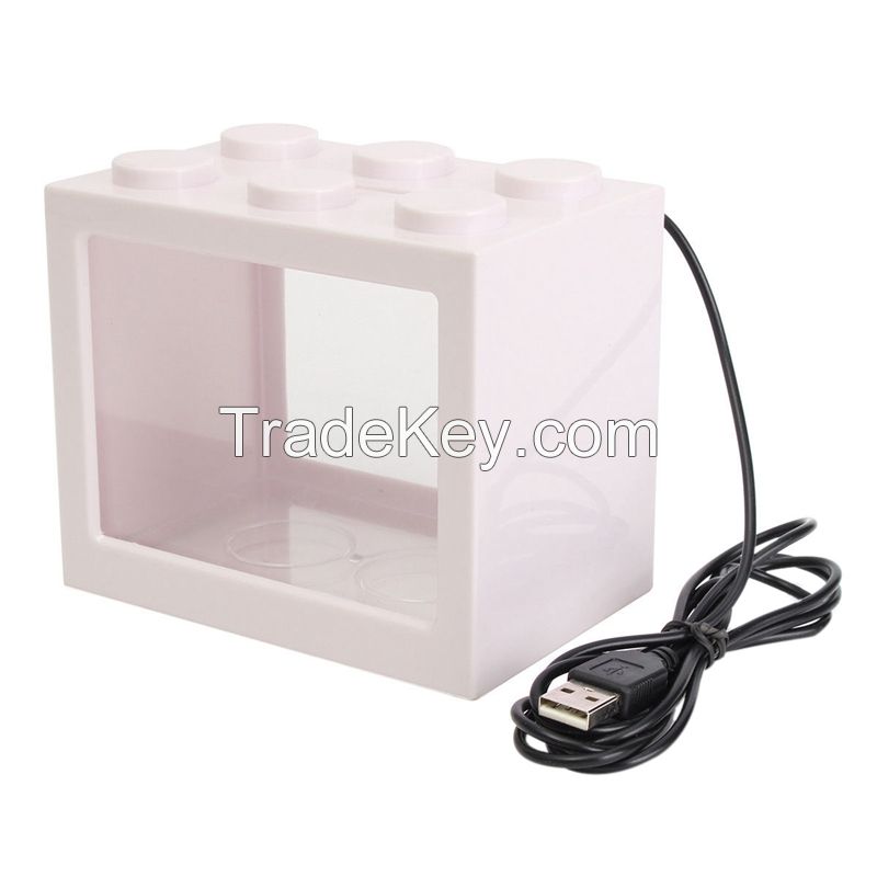 2020 New Product Lego Design Led Aquarium Plastic Fish Tank Wholesale