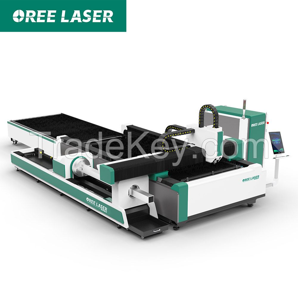 Sheet and tube dusal use fiber laser cutting machine