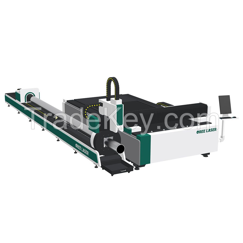 flate and tube fiber laser cutting machine for metal cutting