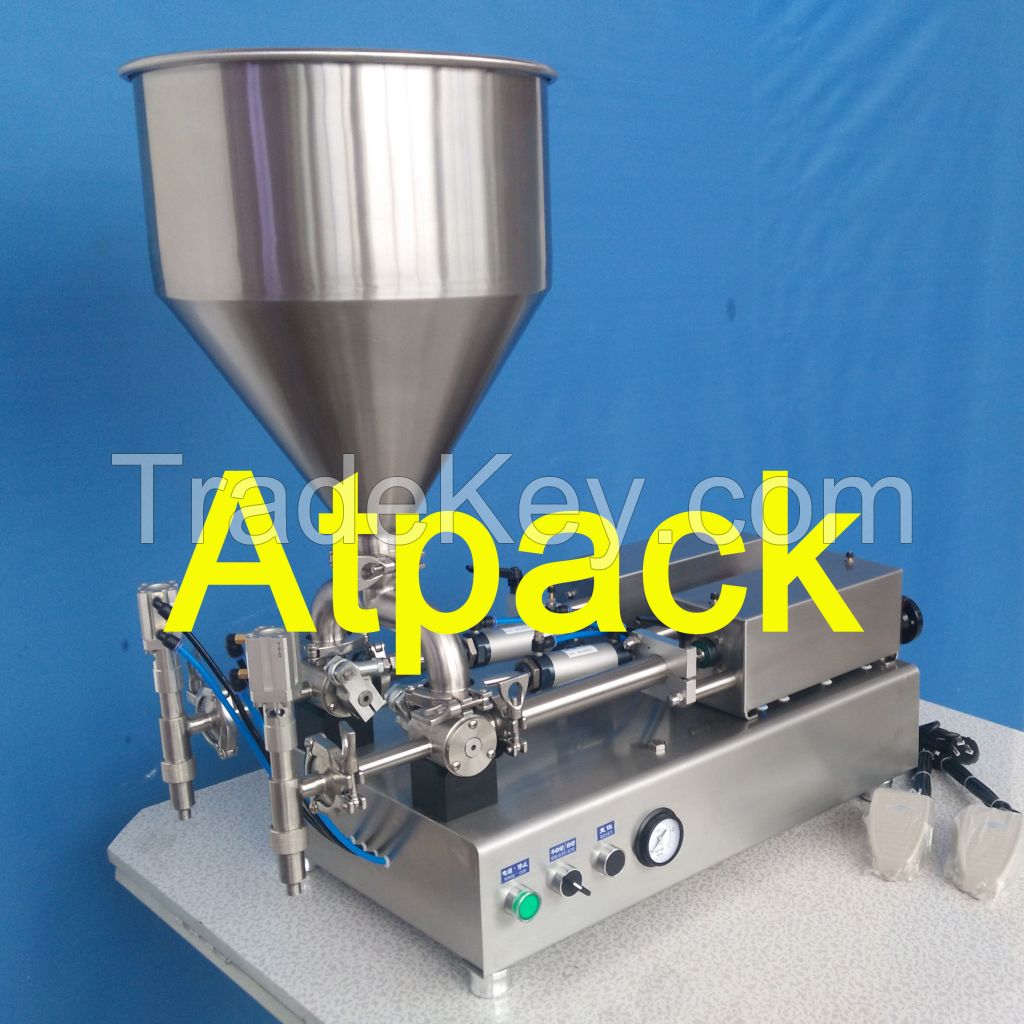 Semi-automatic two nozzles cream Filling machine