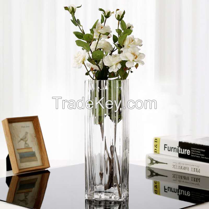 Flower glass vase China supplier