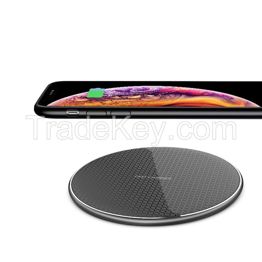 Private Model 10W Wireless Charger Zinc Alloy Square Desktop Mobile Phone Fast Charging Wireless Charging Cross Border Customize