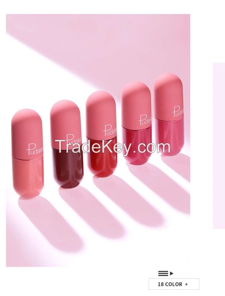 Capsule Matte Lipstick Lip Makeup Kit, Velvety Liquid Lipstick Waterproof Long Lasting Durable Beauty Cosmetics lipstick 