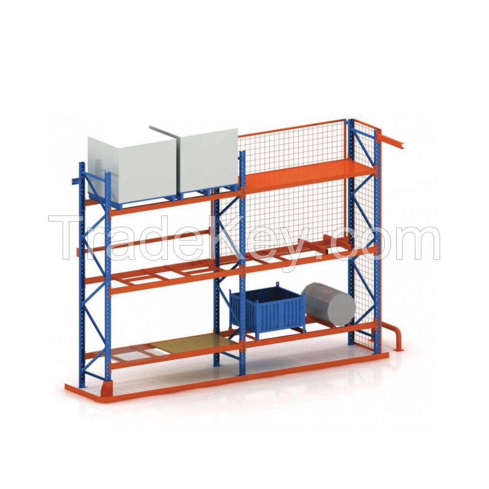 Pallet rack system for industrial use