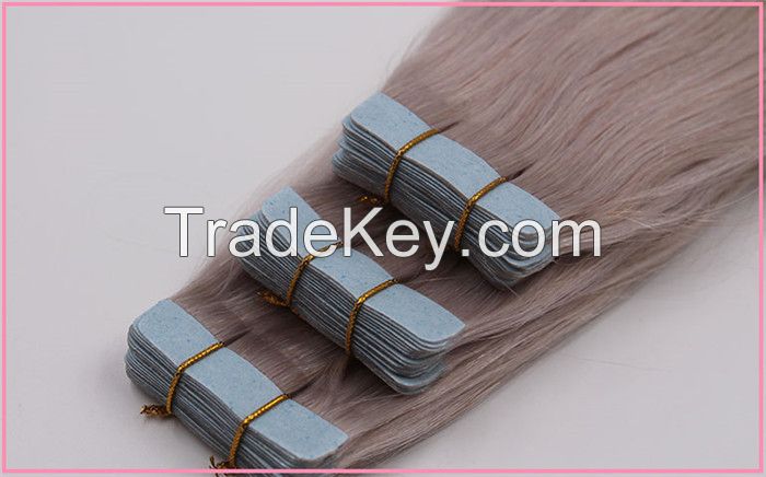 Hair Product Wholesale Double Drawn Remy Tape In Hair Extensions European Virgin Human Tape Hair Extension