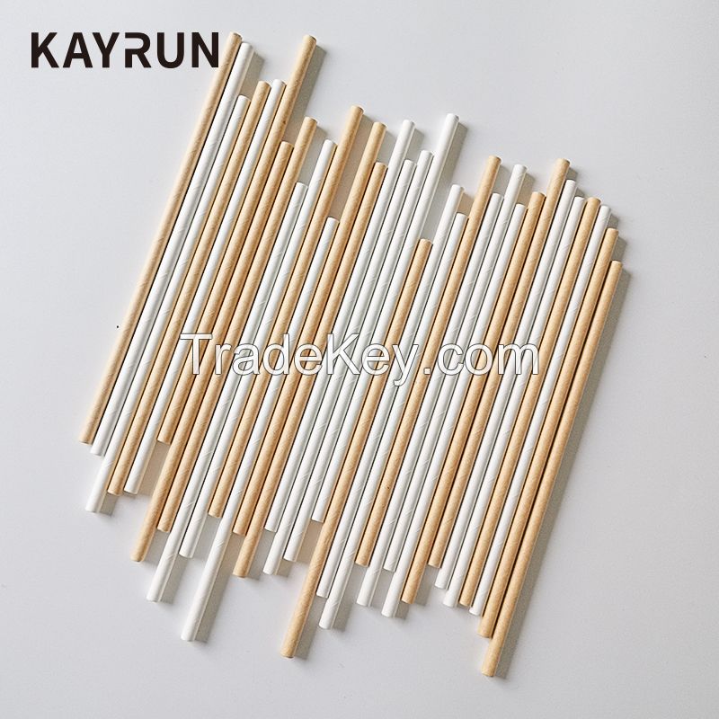 Hot Sale Cheap Customized Disposable Biodegradable Eco Friendly Bubble Tea Brown Kraft Paper Straws