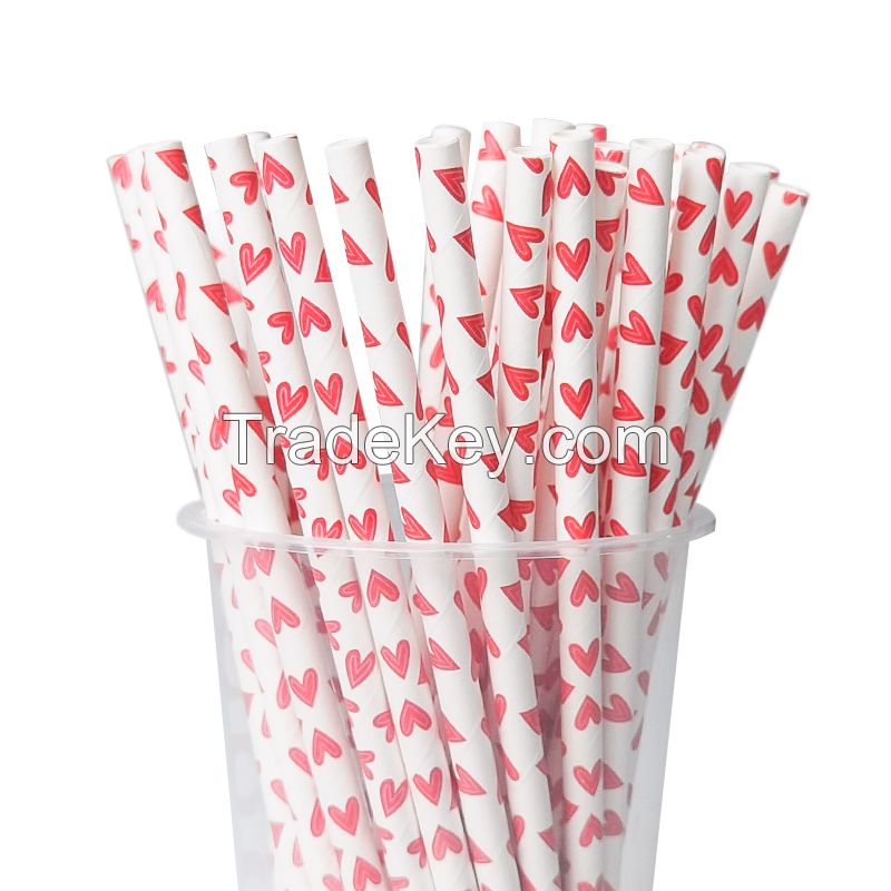 Best Sellers Beautiful Flower Cheap Paper Drinking Straw Packing