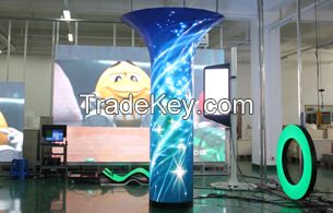 Customized Flexible LED Display P4 Indoor Trumpet Creative LED Screen
