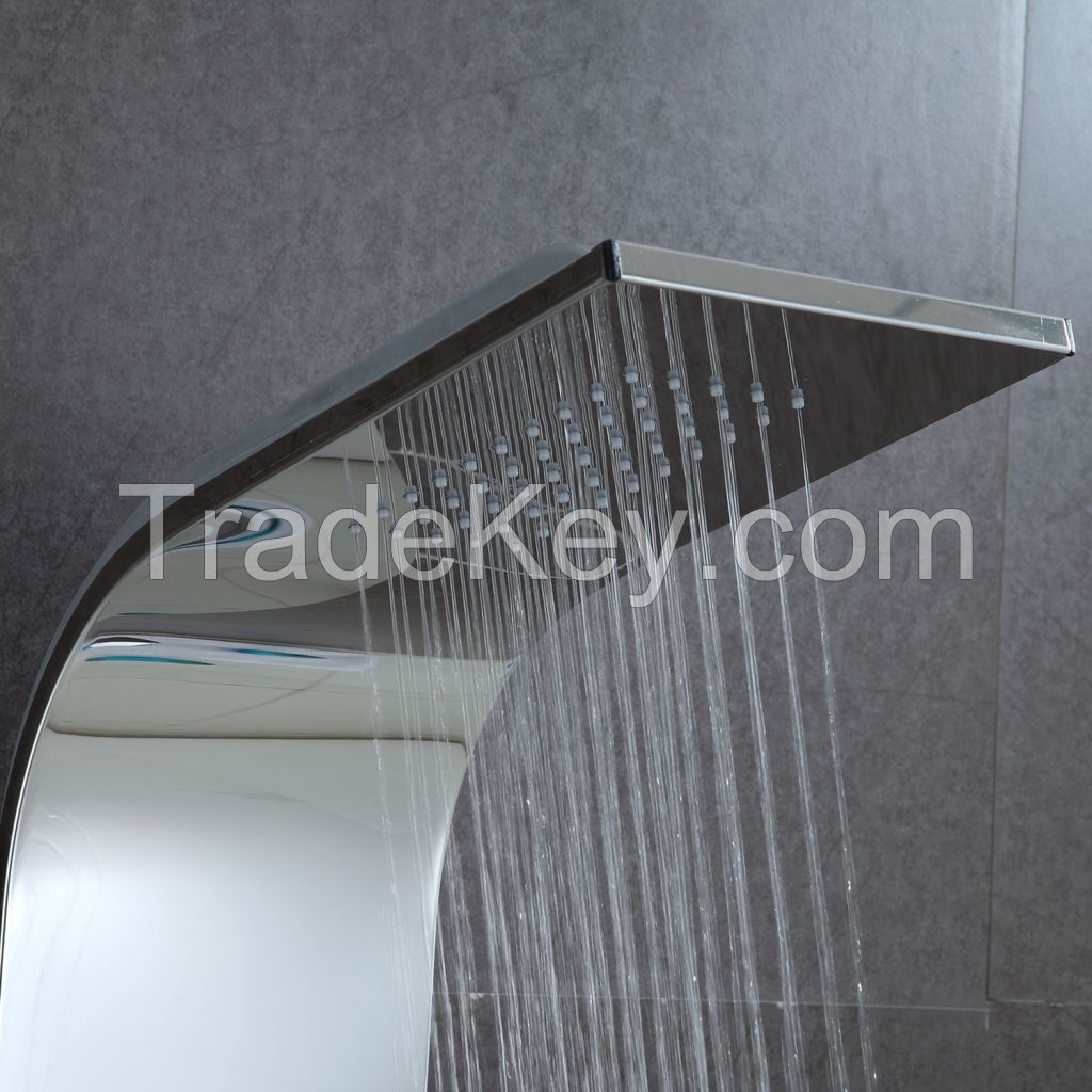 stainless steel shower panel set with faucet hand shower from factory