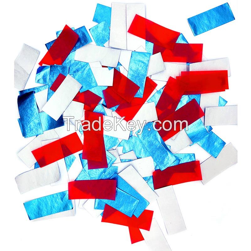 patent new products SHINY BLUE+WHITE+RED SLIPS 100% biodegradable for confetti popper