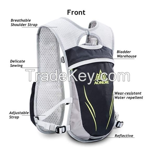 Marathon Running Hydration backpack Vest with 2L Bladder