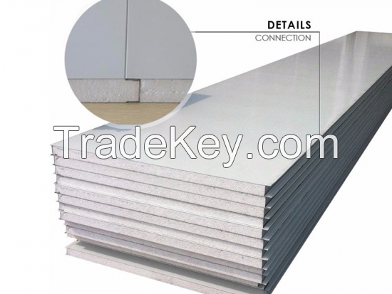 50mm75mm100mm Polyurethane Sandwich Panel For Metal Wall Cladding System