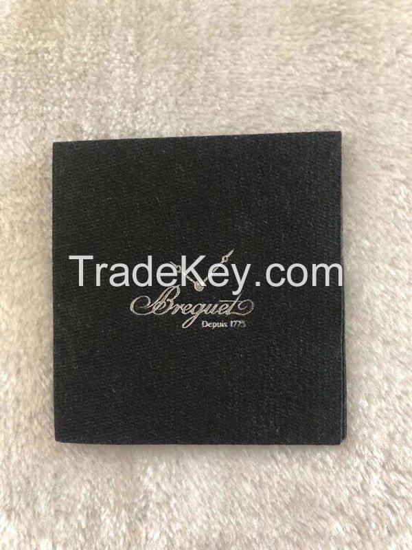 black airlaid paper napkin with foil print