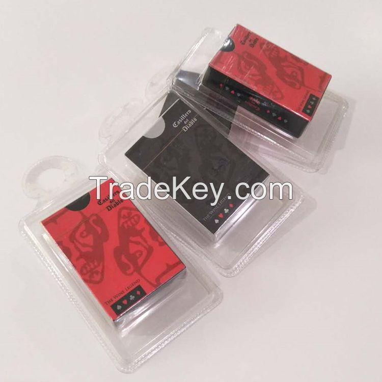 JP022 Superb Custom Black Playing Card In Blister Package For Promotion Purpose