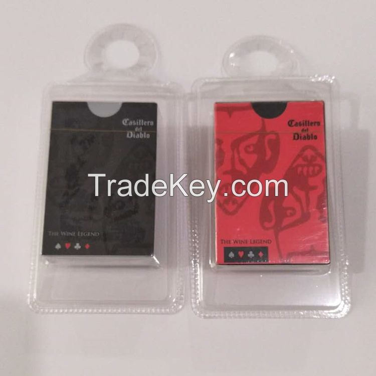 JP022 Superb Custom Black Playing Card In Blister Package For Promotion Purpose