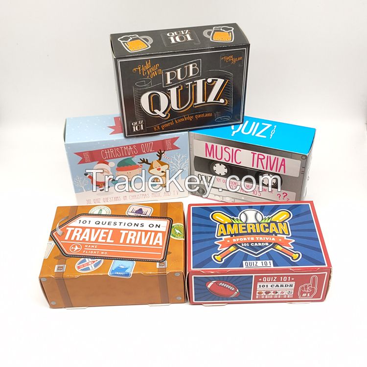 JP083 Manufacturer Supplier Custom Quiz Card Game Printing