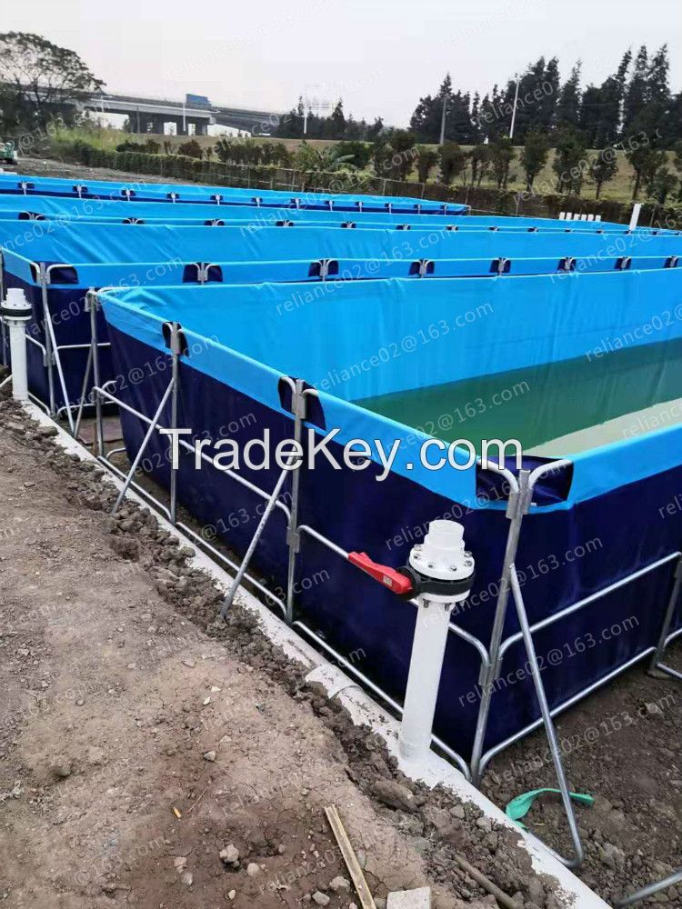 collapsible round frame fish farming tank for aquaculture