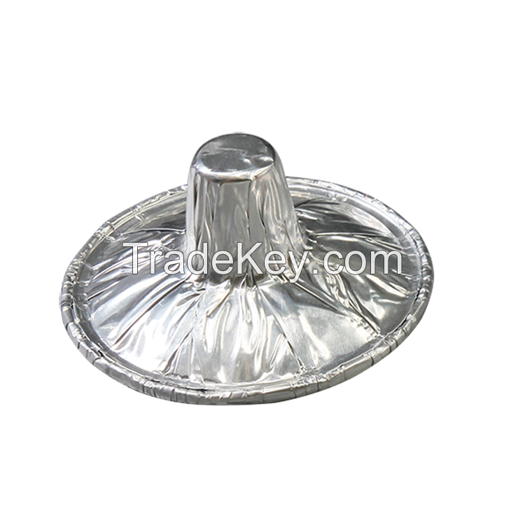 Round aluminum foil candle holder foil container 