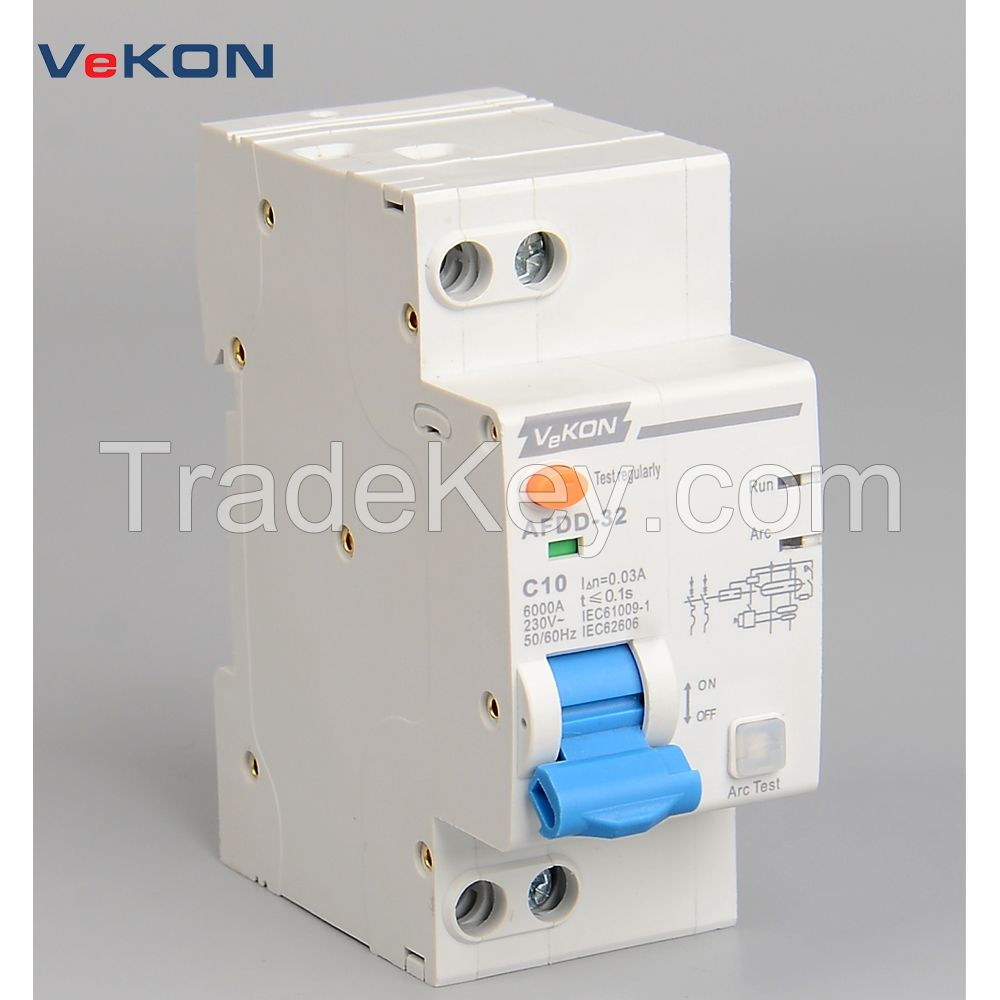 VeKON Factory Sell Original Home Appliance Arc Fault Circuit Breaker AFDD Prices