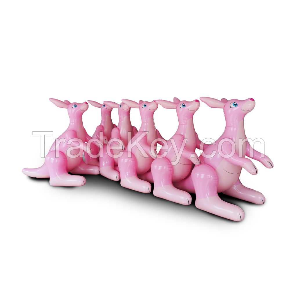 2020 New design animal shape inflatable kangaroo for kids playing 