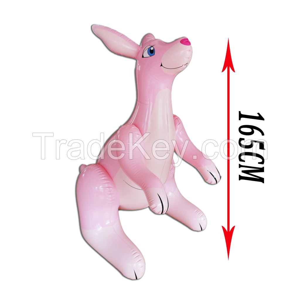 2020 New design animal shape inflatable kangaroo for kids playing 