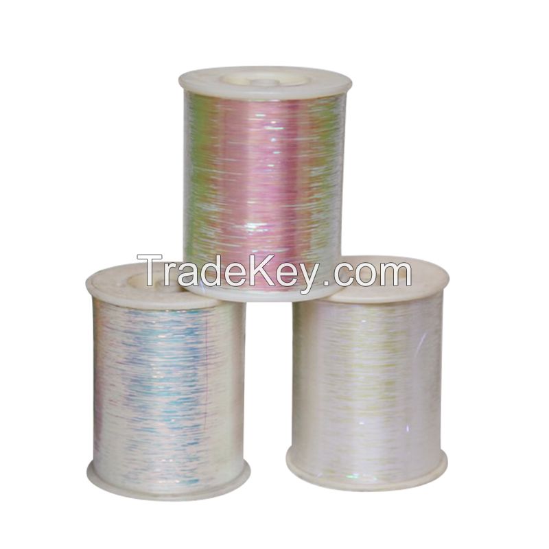 Metallic Yarn Embroidery Yarn Lurex Yarn M Type for Knitting Fast Selling Popular Colors Rainbow Pearl Transparent 