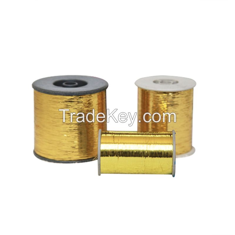 Metallic Yarn Factory Manufacture Various Golden Knitting Embroidery Thread Yarn Metallic 