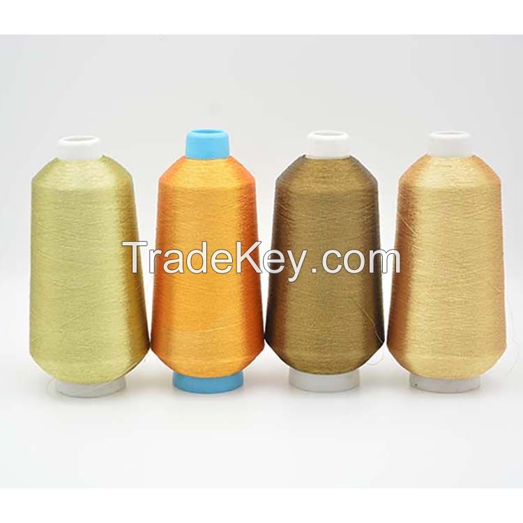 Metallic Yarn Factory Manufacture Various Golden Knitting Embroidery Thread Yarn Metallic