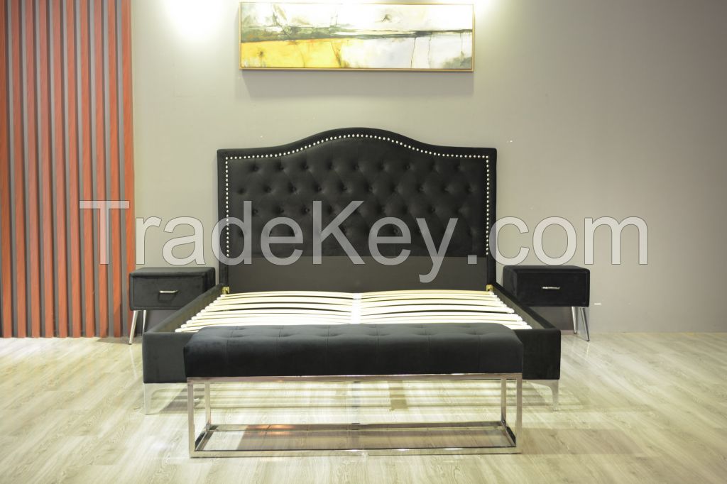 Modern latest design upholstered bed