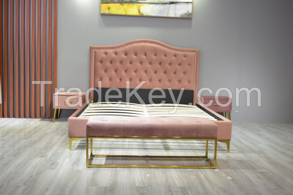 Modern latest design upholstered bed