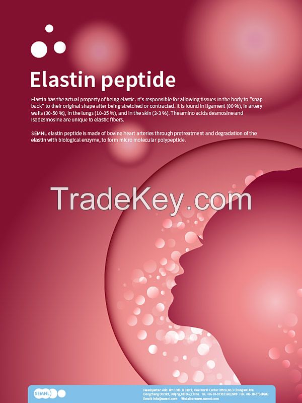 Elastin Peptide treatments to smooth skin texture