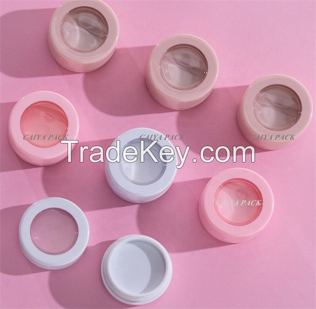 Plastic Empty Round Eyeshadow Case