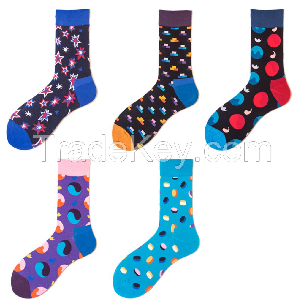 Cotton Socks Custom LOGO Colorful Patterned  for Women Men Kids Babies Socks