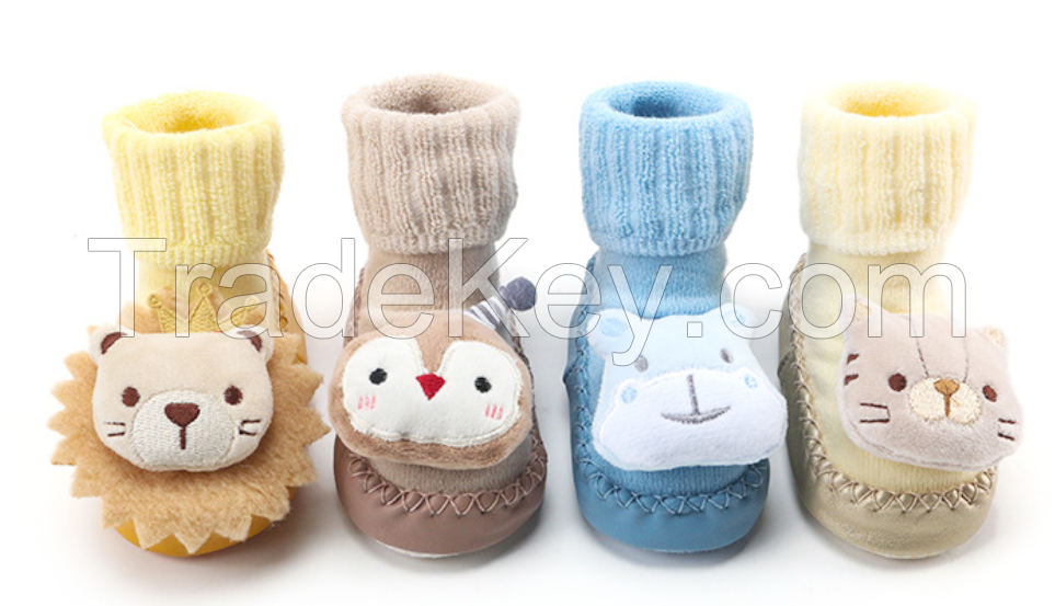 Cute Infant New born Baby 3D Socks shoes gift box