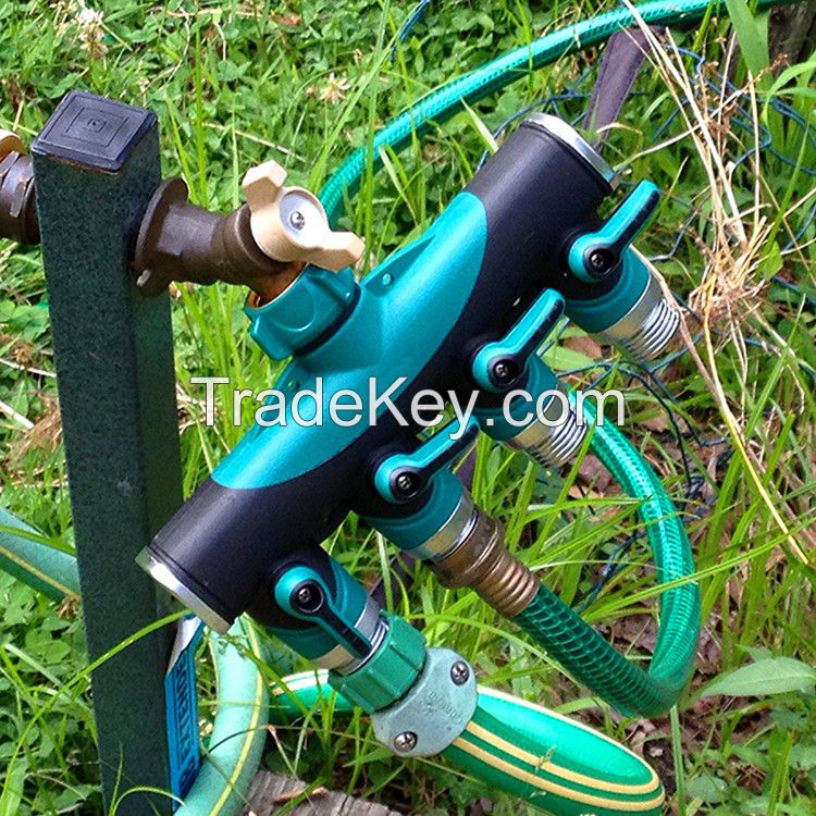pipe connector 4 Way sprinkler hose Converter Connector Splitter for Garden Irrigation Watering