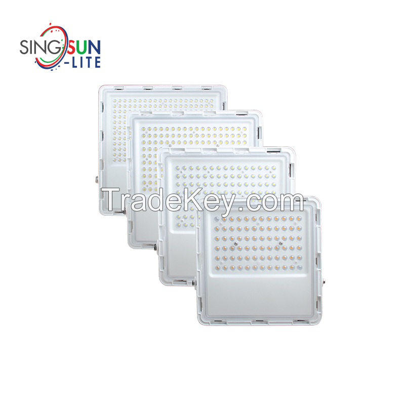 100w Led Flood light bunning 12v Daylight fixture with pir flood bulbs motion activated area flood cover photocell white