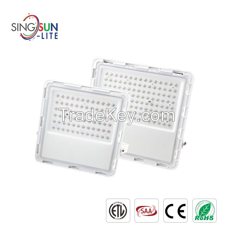 100w Led Flood light bunning 12v Daylight fixture with pir flood bulbs motion activated area flood cover photocell white