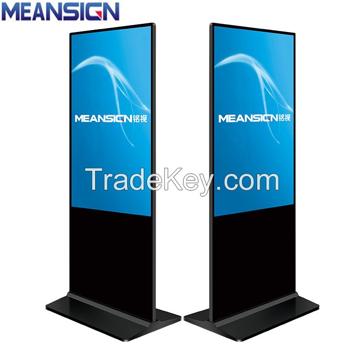 50 Inch Floor Standing Ultra Thin HD Display Screen